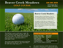 Tablet Screenshot of beavercreekmeadowsgolf.com